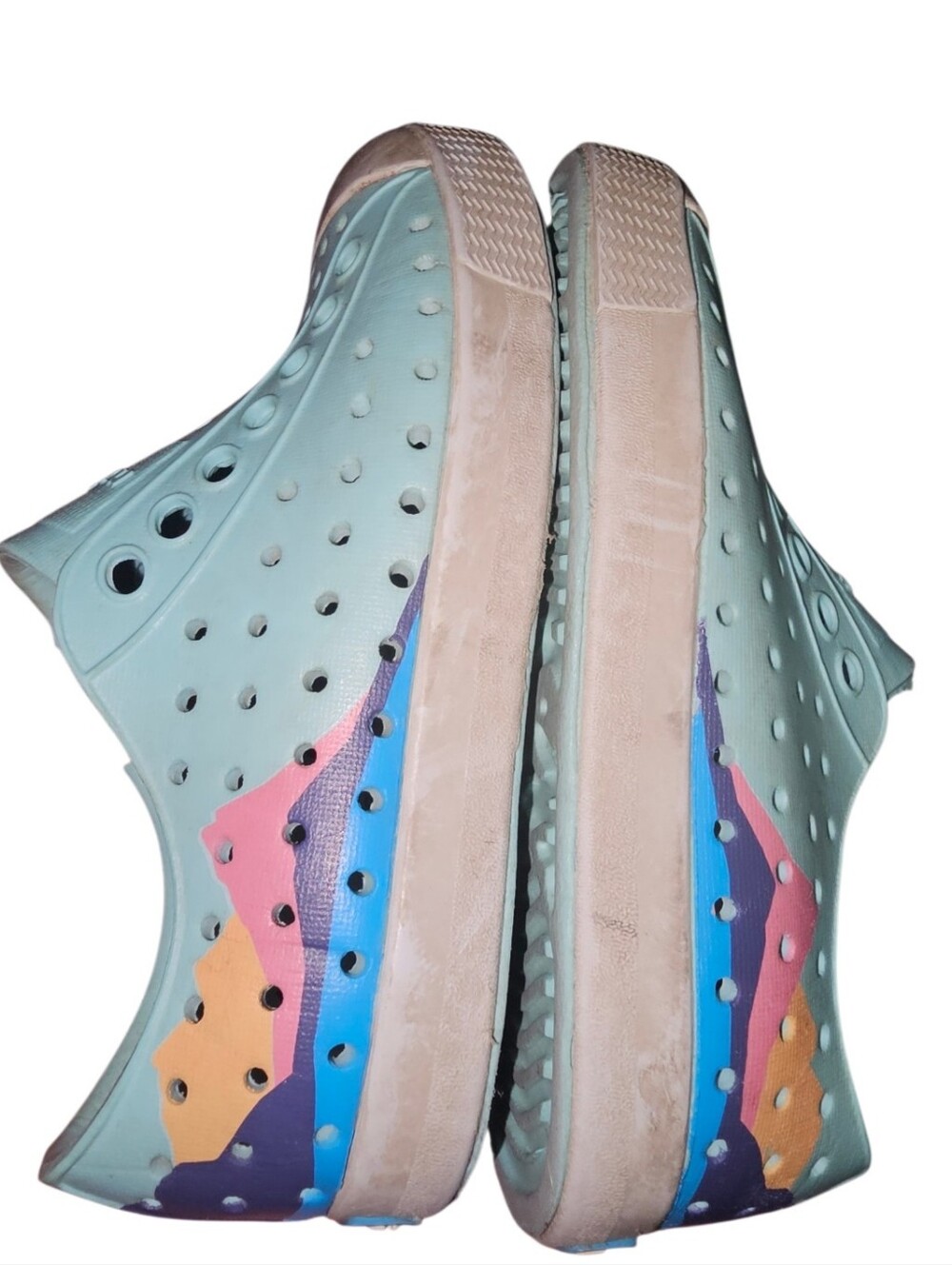 Native Jefferson Slip-On Kids Shoes in Light Blue